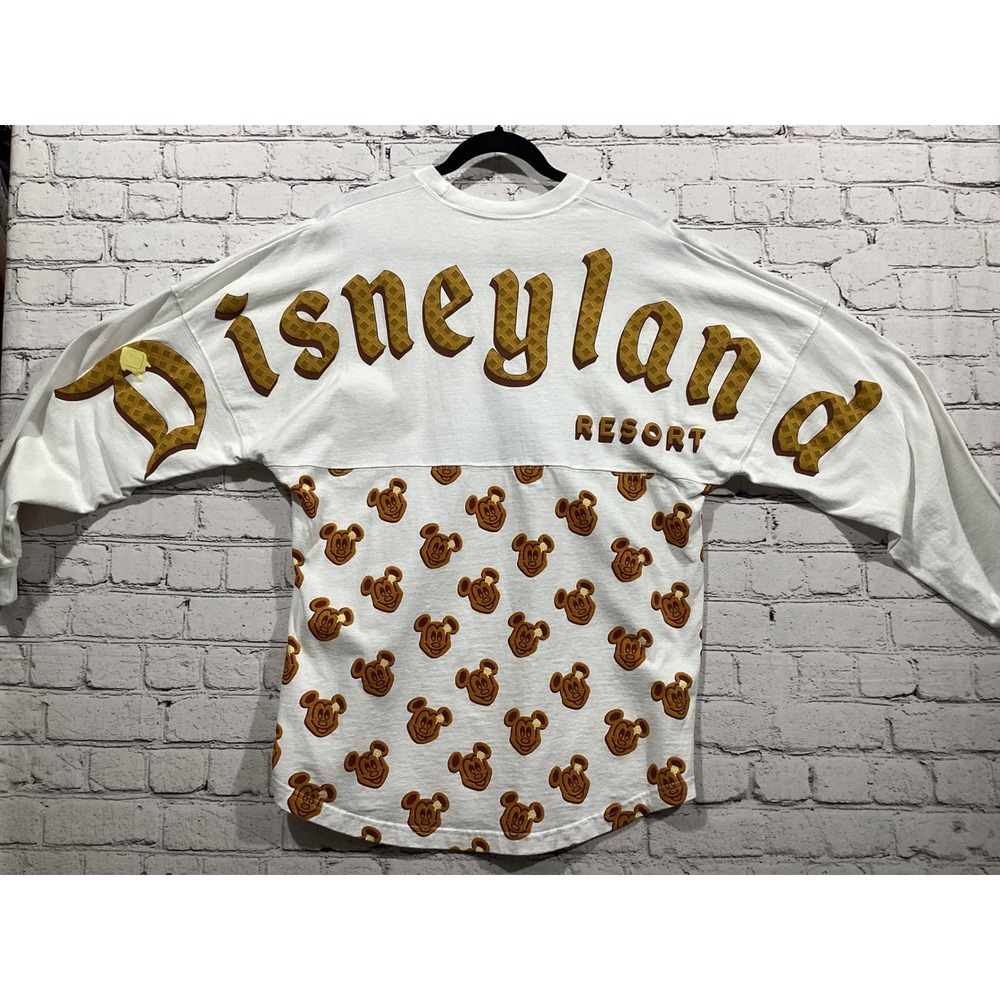 Disney Spirit Jersey Disneyland Resort Mickey Waffle White Long Sleeve Medium